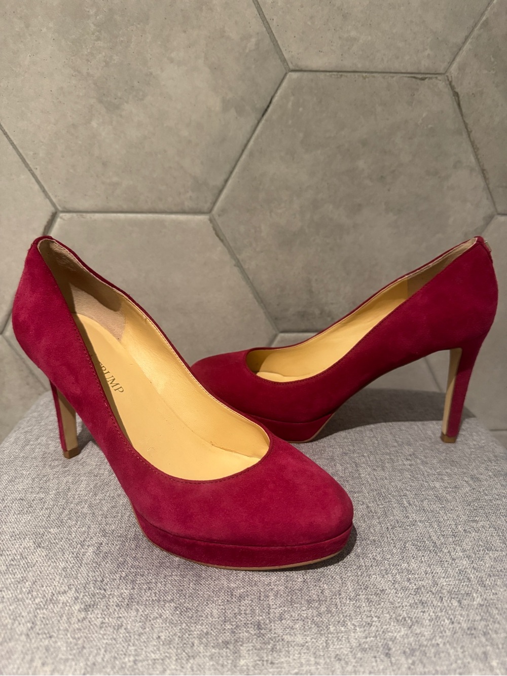 Ivanka Trump Wine Red Suede High Heel Pumps